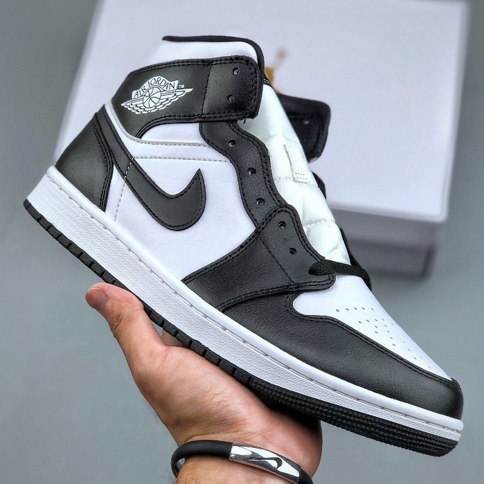 Air Jordan 1 mid black and white panda mid-top sneakers DV0991-101 6XHD ...