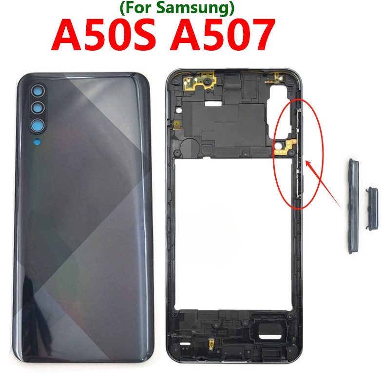 Back Housing Frame For Samsung Galaxy A50S A507 Middle Frame Bezel Back ...