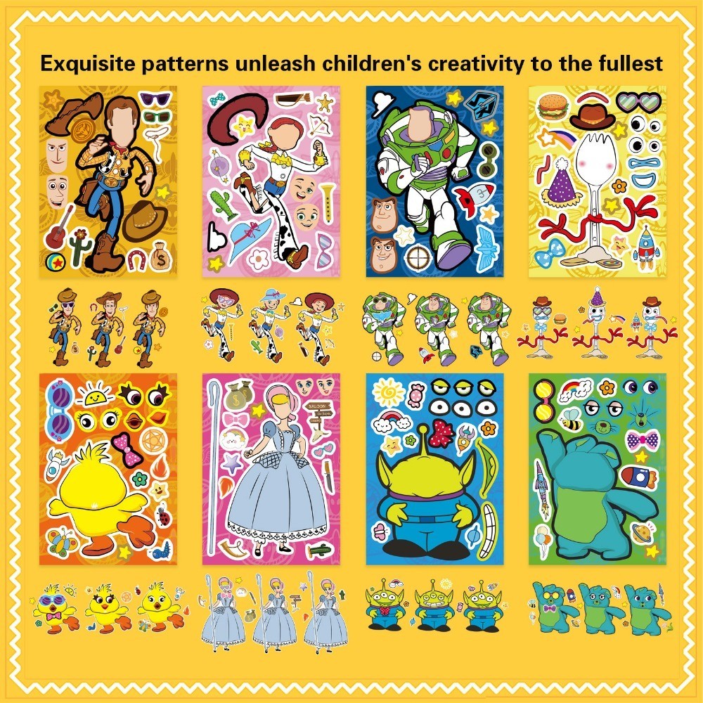 Disney Cartoon Toy Story Theme Puzzle Stickers Children's Interactive ...