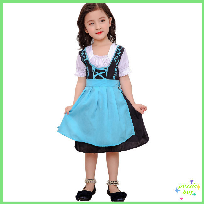 PZ Kids Girls Oktoberfest Costume Traditional Bavarian German Dirndl ...