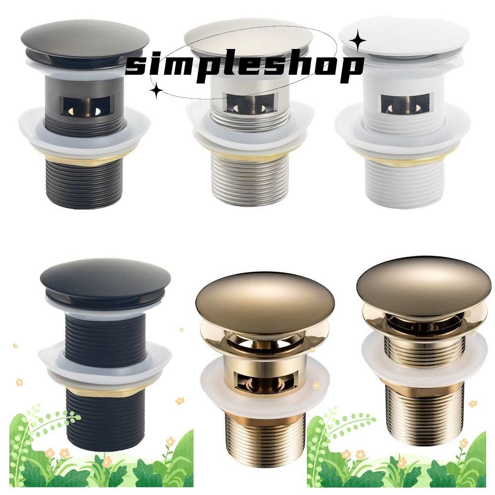 SIMPLE Sink Drain Waste Stopper, Slotted Unslotted Metal Basin Waste ...