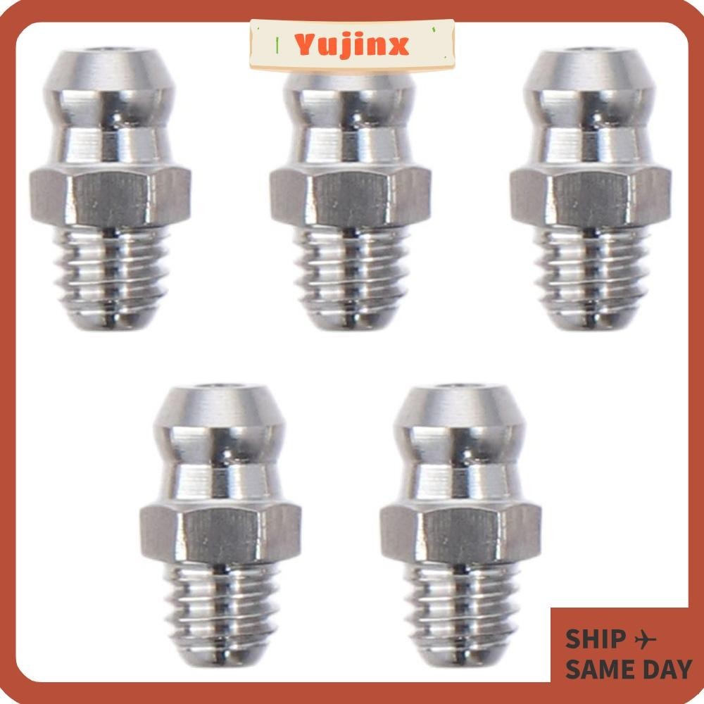 thumbnail image 2 of Uxcell M8 X 1mm Grease Fittings - 10Pcs Nickel-Plated Iron 90 Degree Hydraulic Fitting Accessories 2 of 11