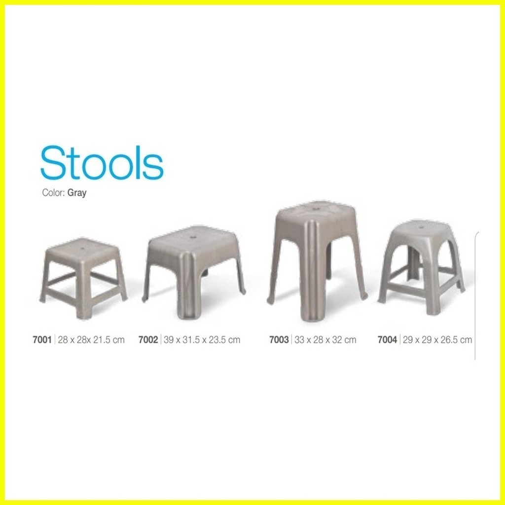 OROCAN PLASTIC STOOL CHAIR BLACK