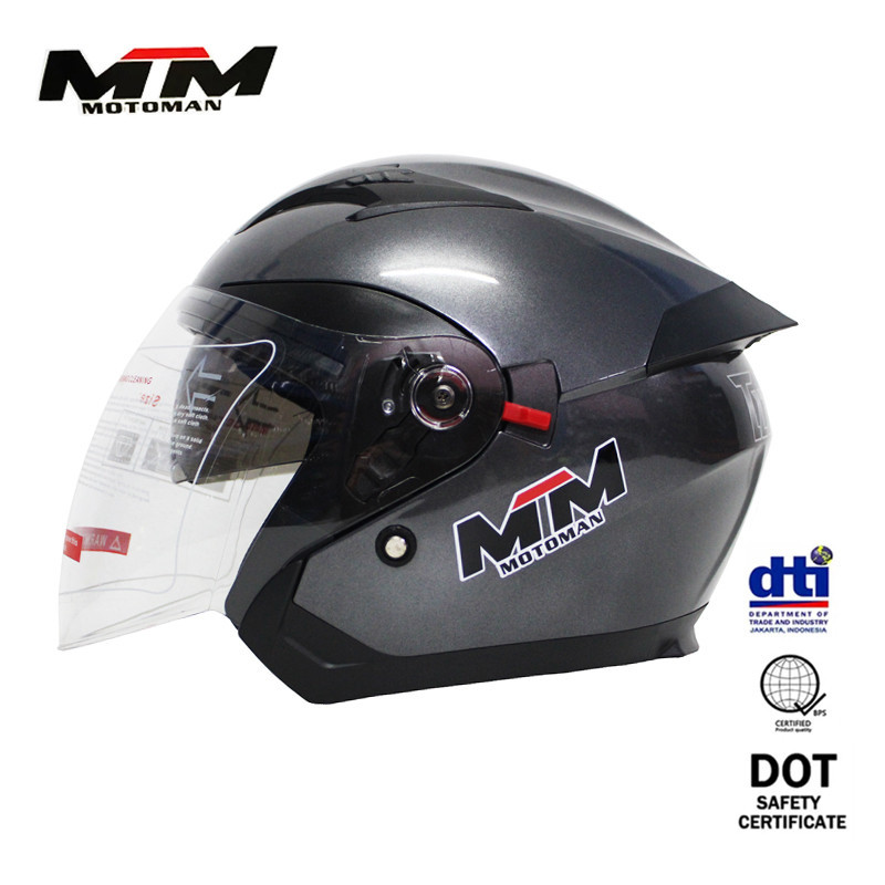 MTM MOTOMAN Half Face Motorcycle helmet dual visor Helmets motor motors ...