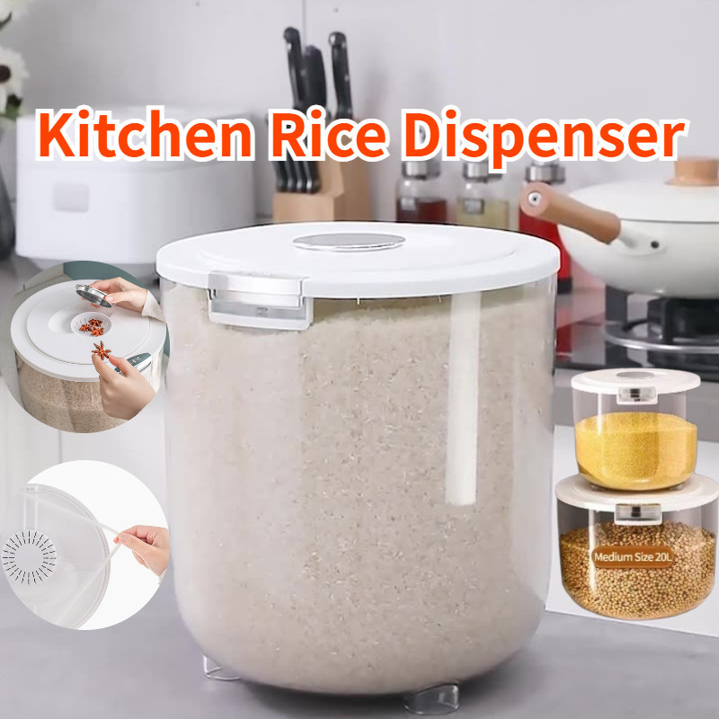 Rice Dispenser Kitchen Food Grade Rice Storage Box Storage With ...