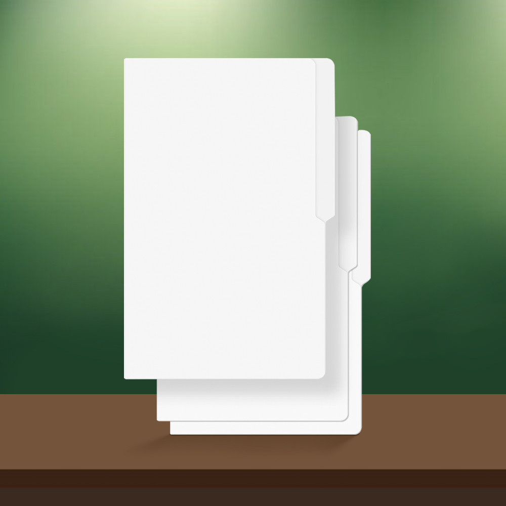 Bling White Folder Filing Document Keeping Short and Long Size School ...