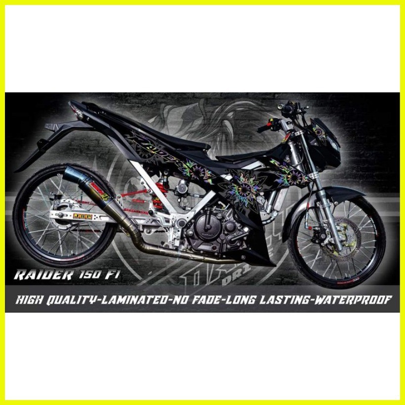 Suzuki Raider 150 Fi Sun Stock Decal Design 