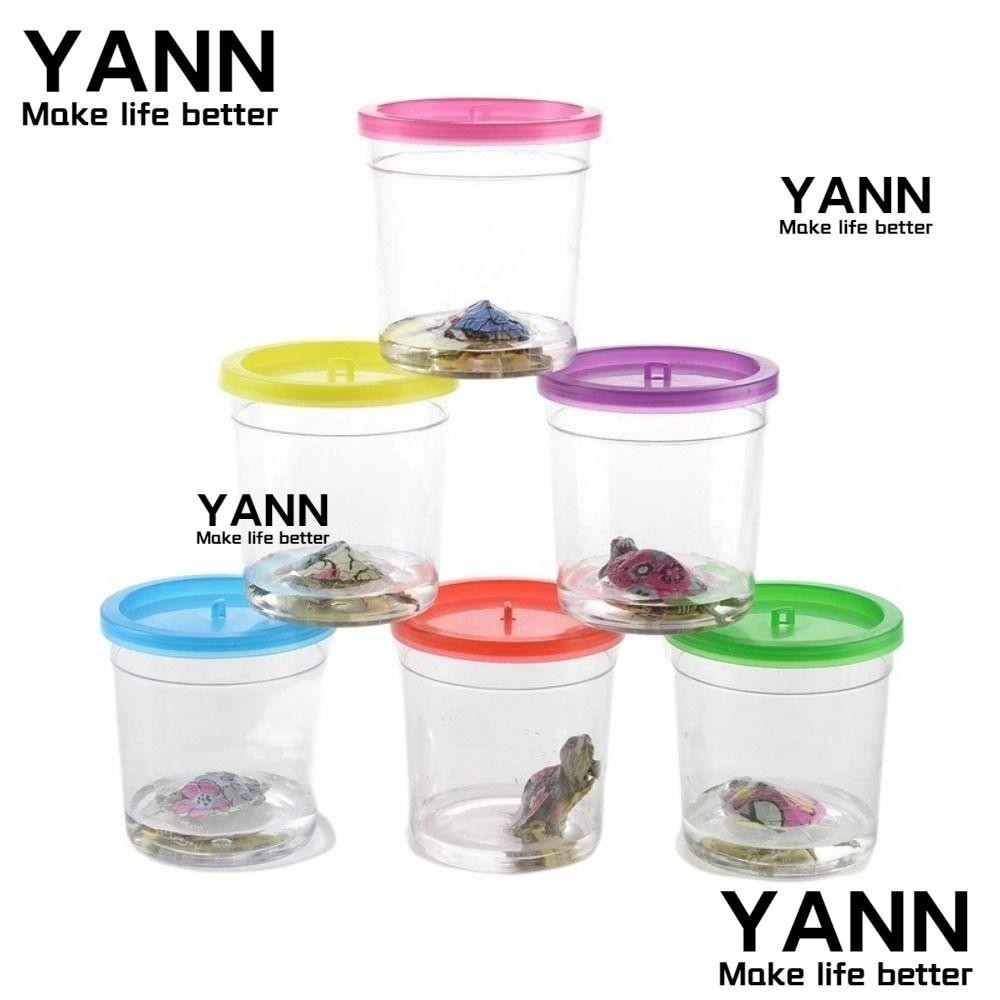 YANN1 Betta Fish Tank, Transparent Random Color Mini Goldfish Tank ...