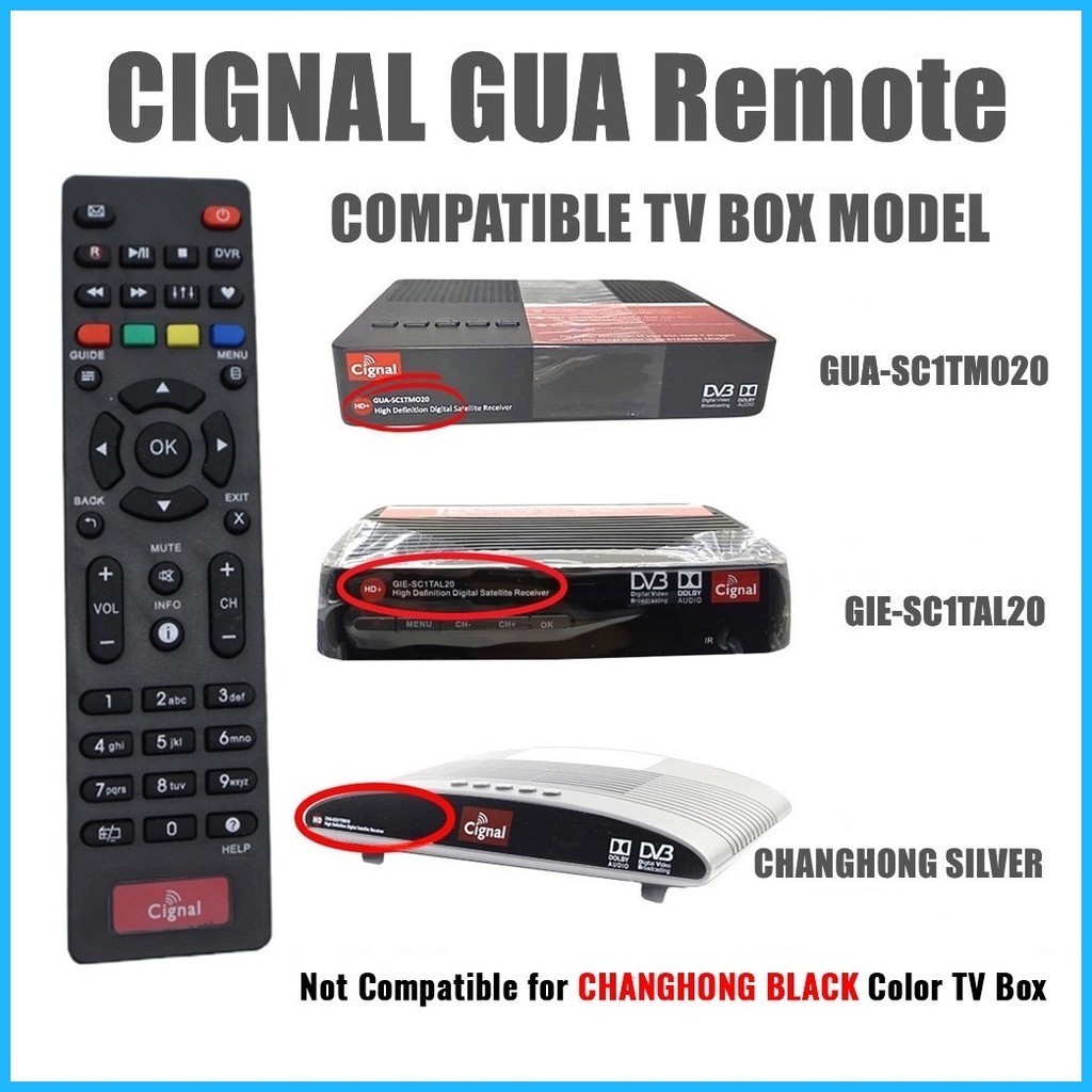 ∇ KUKU Replacement Cignal Remote Control for Cignal HD TV Box ...