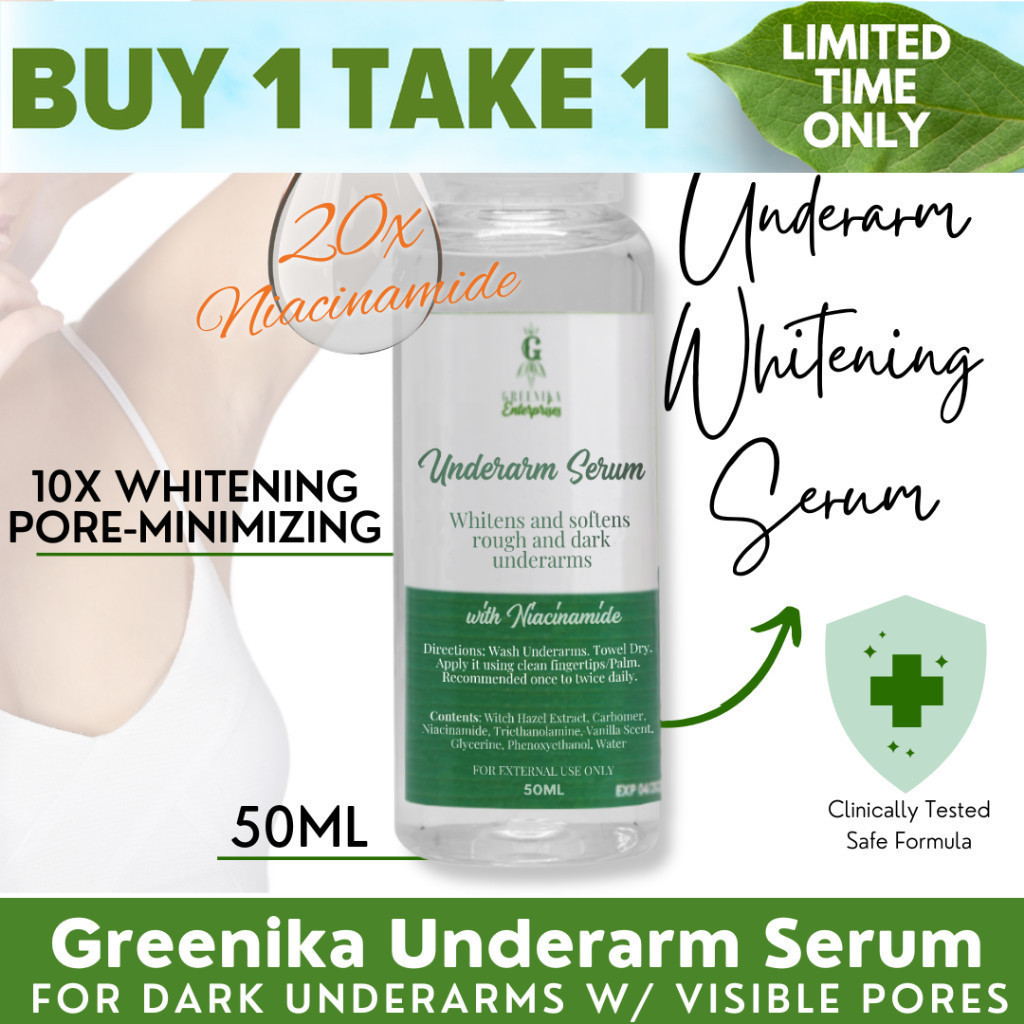 [ Buy 1 Take 1 Underarm Serum Whitening ] Greenika 10x Underarm