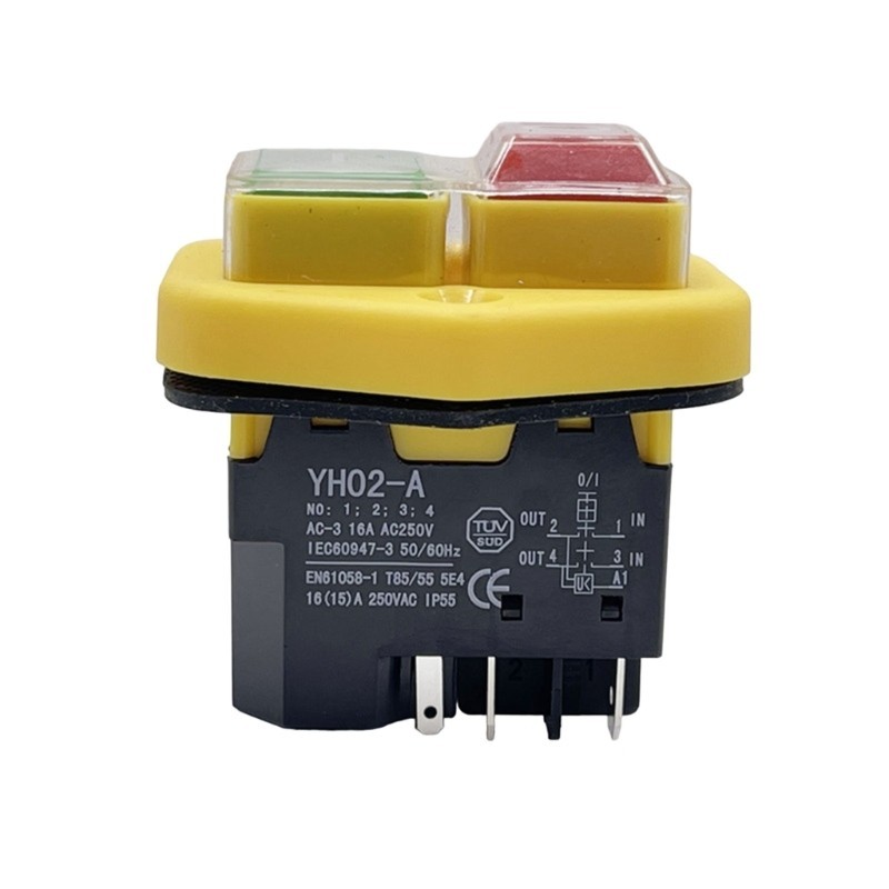 HL Waterproof Cover Electromagnetic Button 4 5 Pin Momentary Push PVC ...
