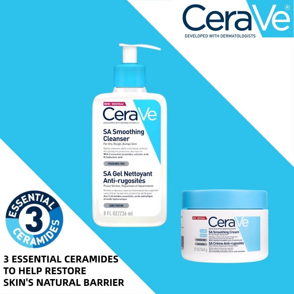 CeraVe SA Salicylic Acid Smoothing Cleanser Gentle exfoliator for acne