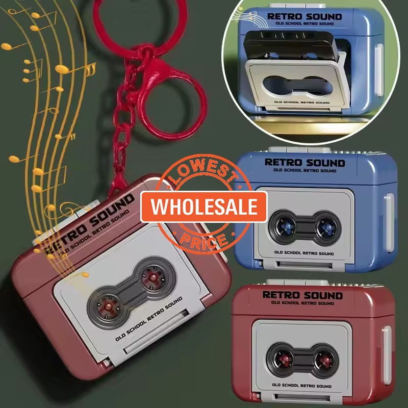 [ Wholesale Prices ] Retro Tape Recorder Keychain - Mini Player ...