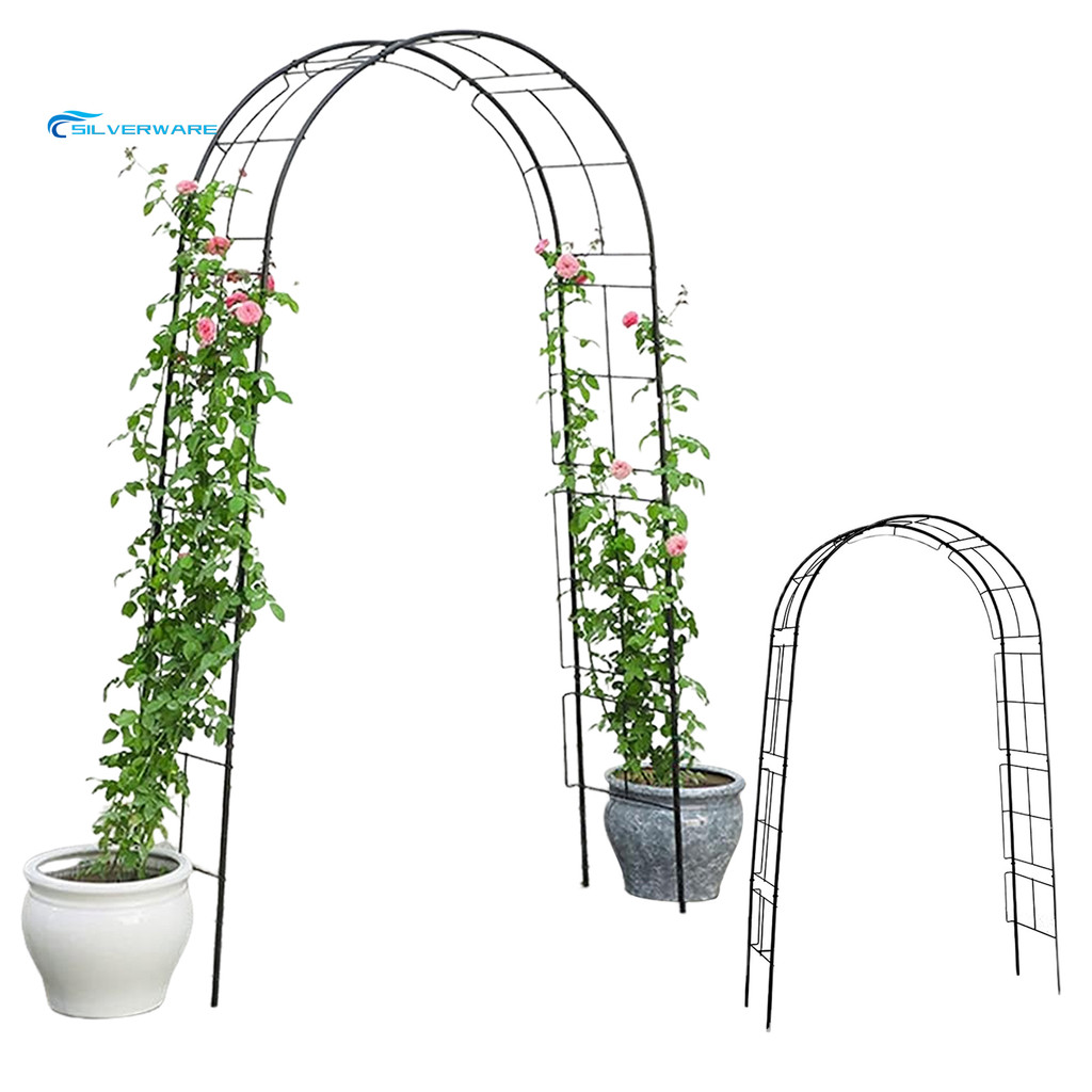 [SILVE] Metal Garden Arch for Climbing Plants Wedding Event Decoration ...