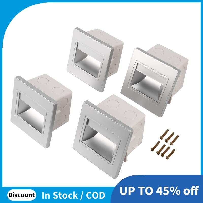 Best Sell 4Pcs Stair Light Led 3W LED Recessed Wall Light Footlight ...