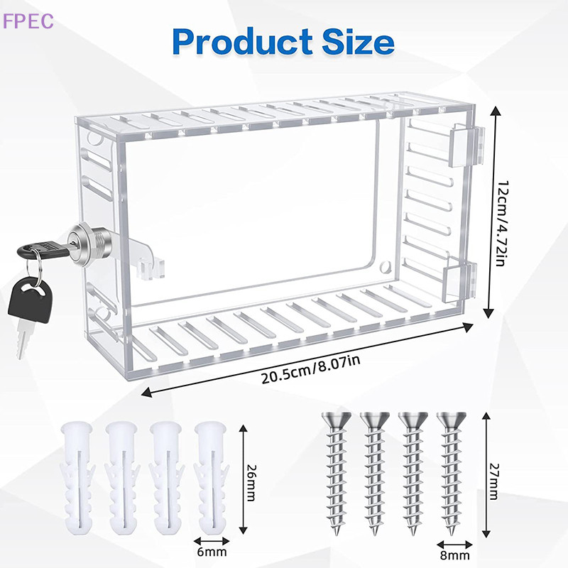 FPEC Universal Thermostat Lock Box with Key,Clear Large Thermostat