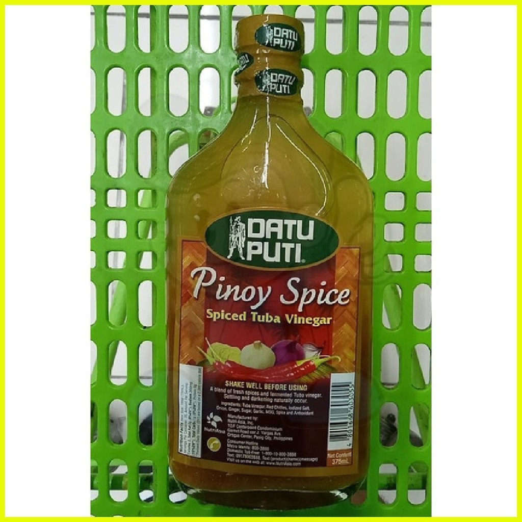 ♞datu Puti Pinoy Spice Spiced Tuba Vinegar 4 X 375 Ml Shopee