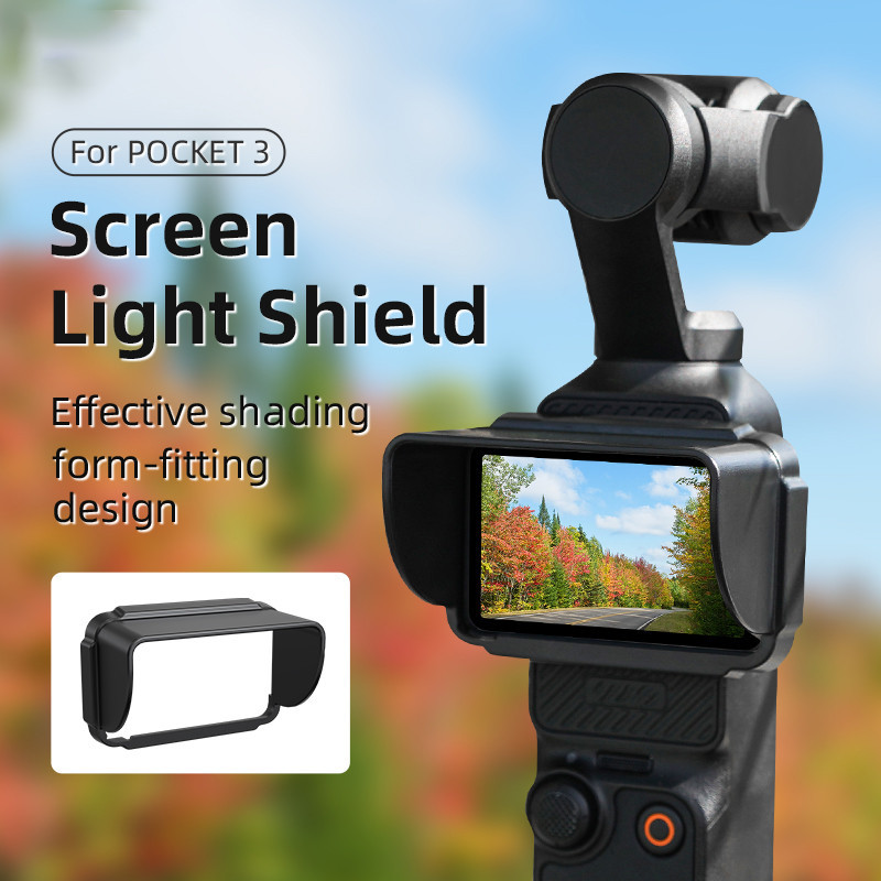 thumbnail image 2 of OSMO Pocket 3 Screen Sun Hood – Gimbal Camera Sunshade Cover, Foldable, Rubber Material | Improves Screen Visibility In Bright Light 2 of 11
