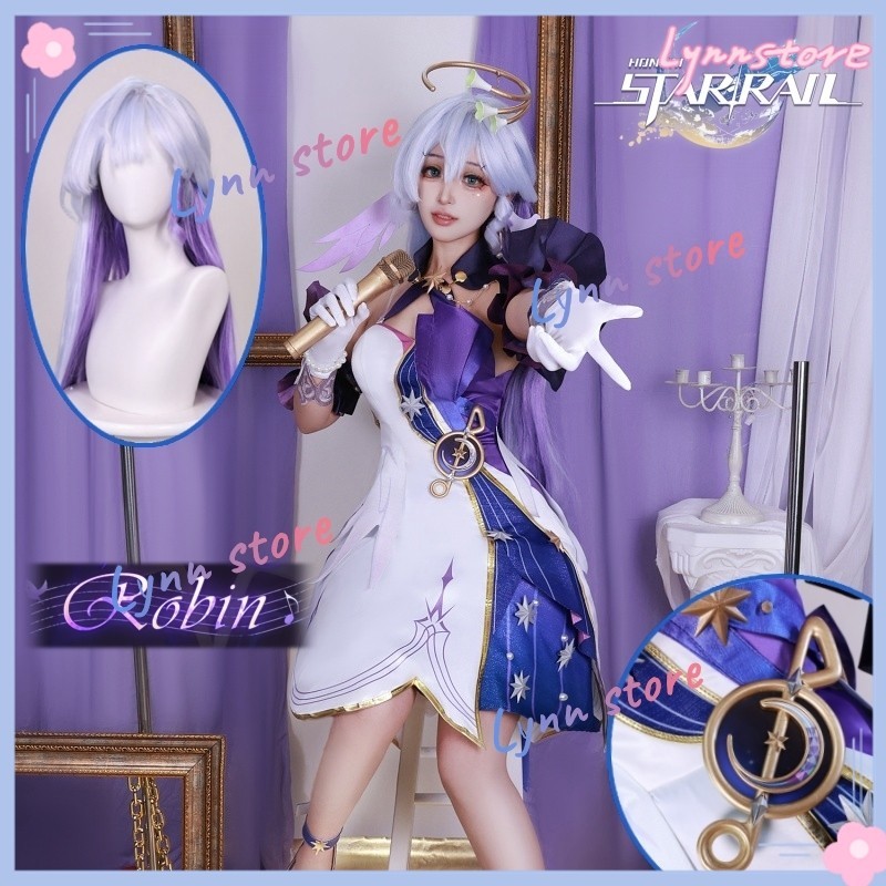 IN STOCK ROBIN Cosplay HONKAI STAR RAIL Cosplay Costume Purple Blue ...