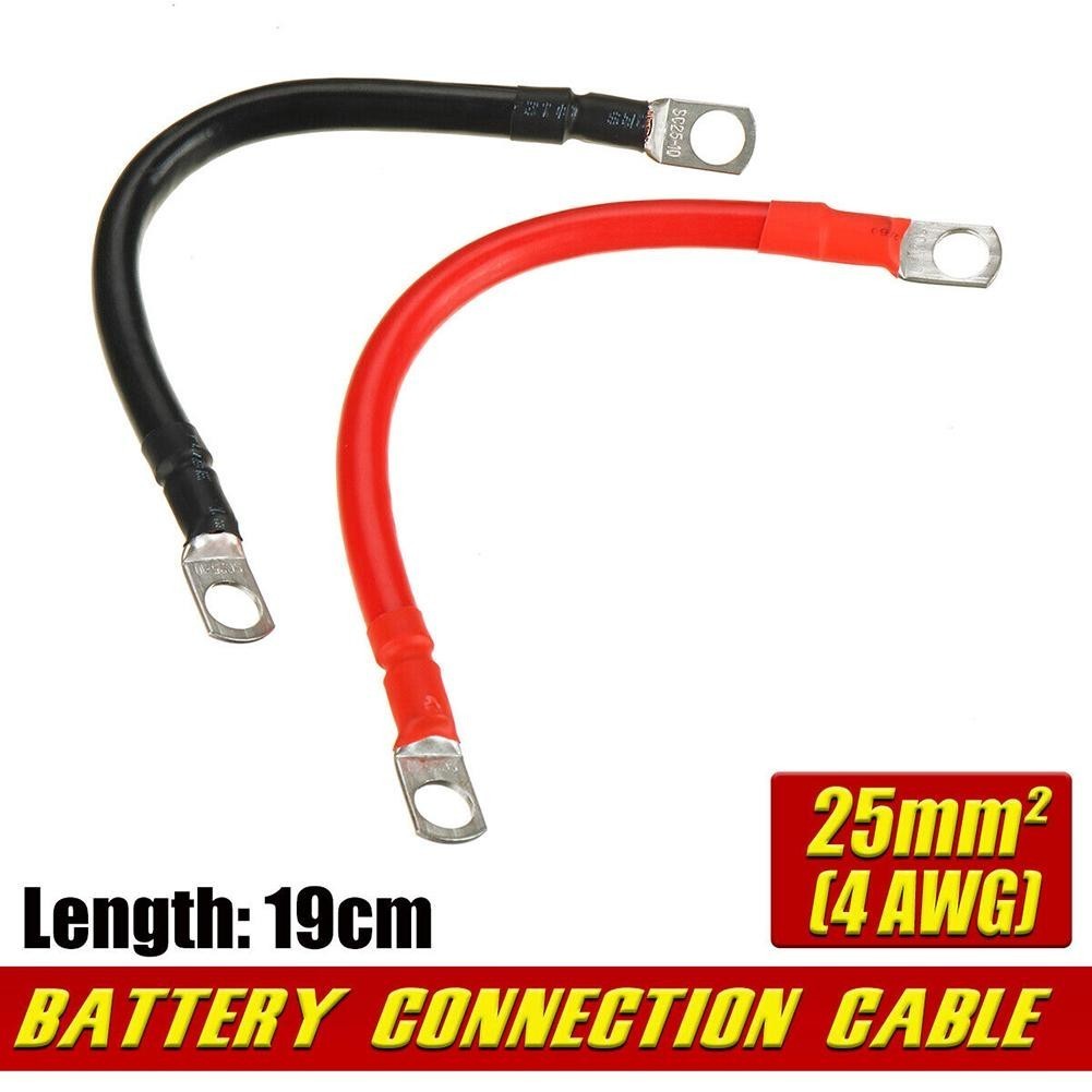 【LUSH】19CM 12v Battery joiner Connector Lead Dc Wire 100 Amp Cable & lugs, red & black Shopee