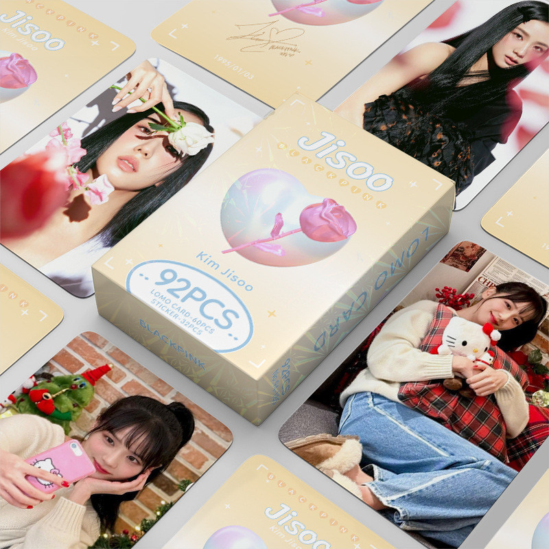 92-96pcs/box BP World Tour Stickers Photocards Jennie Jisoo Rose Lisa ...