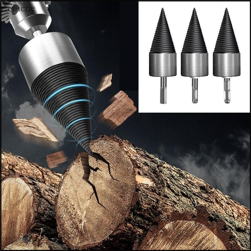 Zein Wood Log Splitter Wood Splitter Drill Bit Hex Shank Firewood ...