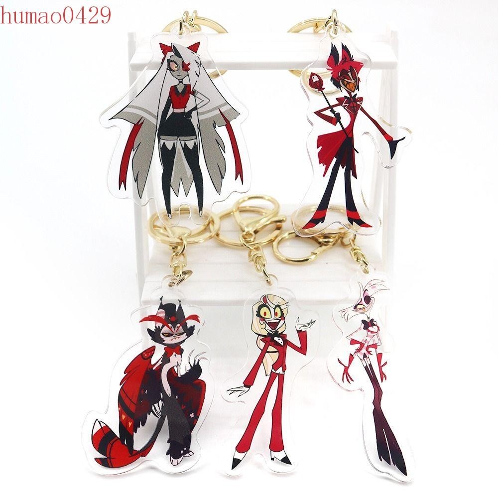 HUMAO Hazbin Keychain, Acrylic Alastor Hazbin Hotel Keyring, Hanging ...