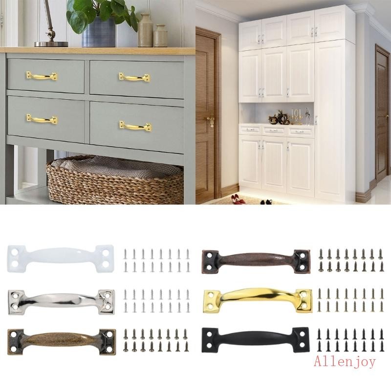 JOY 4pcs Metal Utility Handles for Cabinets and Fences Barn Door Pulls ...