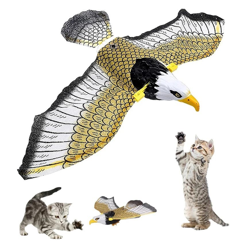 Electric Flying Bird Cat Toy Bird Simulation Interactive Hanging Parrot