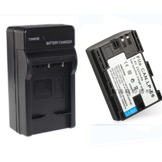 Bonacell LP-E6 Battery & USB Charger Kit – 3200mAh For Canon EOS 70D, 80D, 5D, 6D, 90D