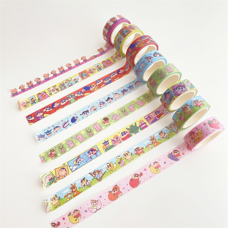 Huge Crayon deals Shinchan Stickers Washi Tape Lot