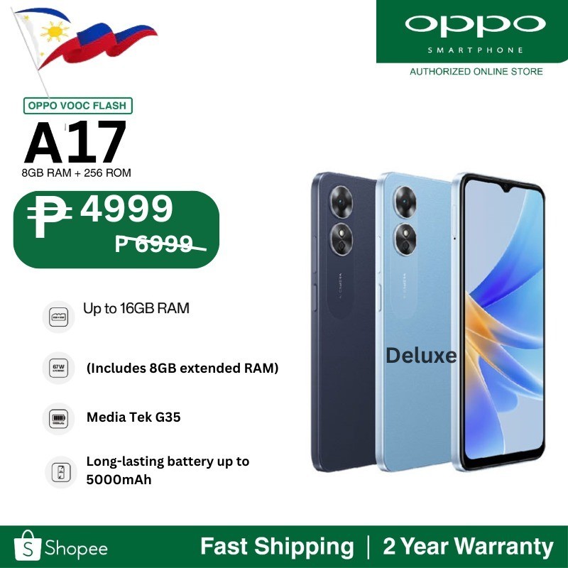 OPPO A17 | 5000mAh Long-Lasting Battery Cellphone | Up to 4GB Extended ...