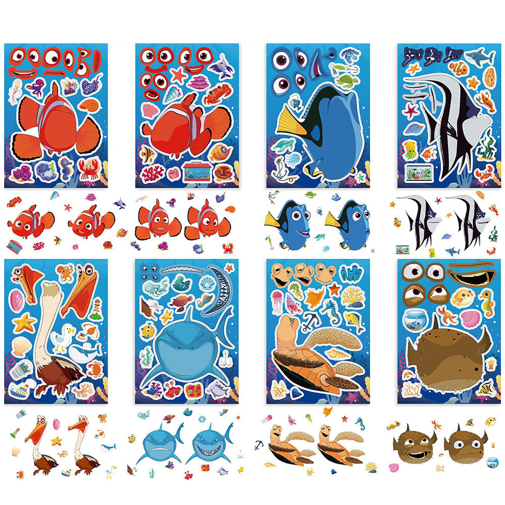 Disney Cartoon Animation Finding Nemo Theme Puzzle Stickers for ...
