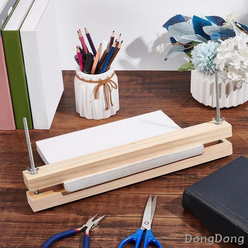 [Dong] Wooden Bookbinding Supplies Manual Book Binding Kit for Desktop ...