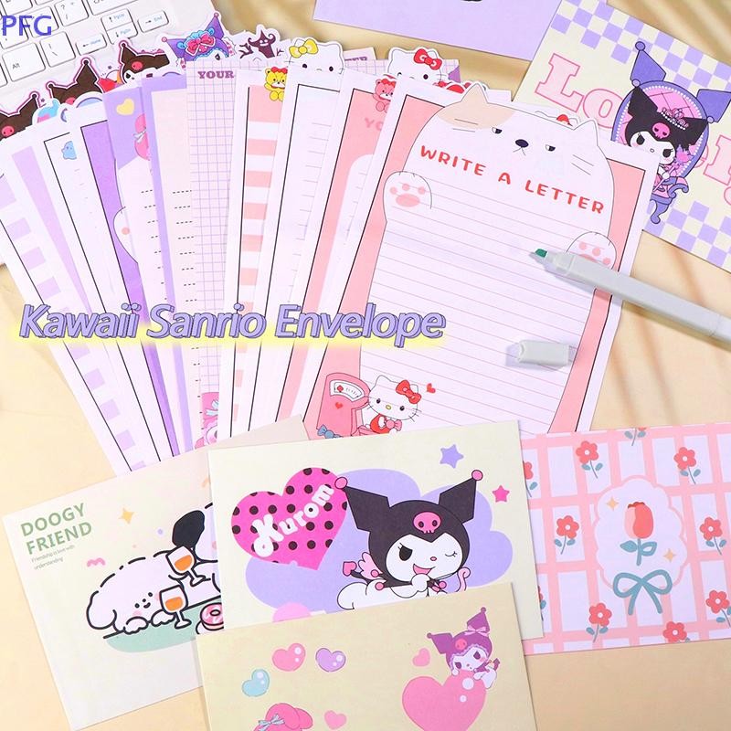 PFG Kawaii Sanrio Hello Kitty Stationery Envelope Set Kuromi Pochacco ...