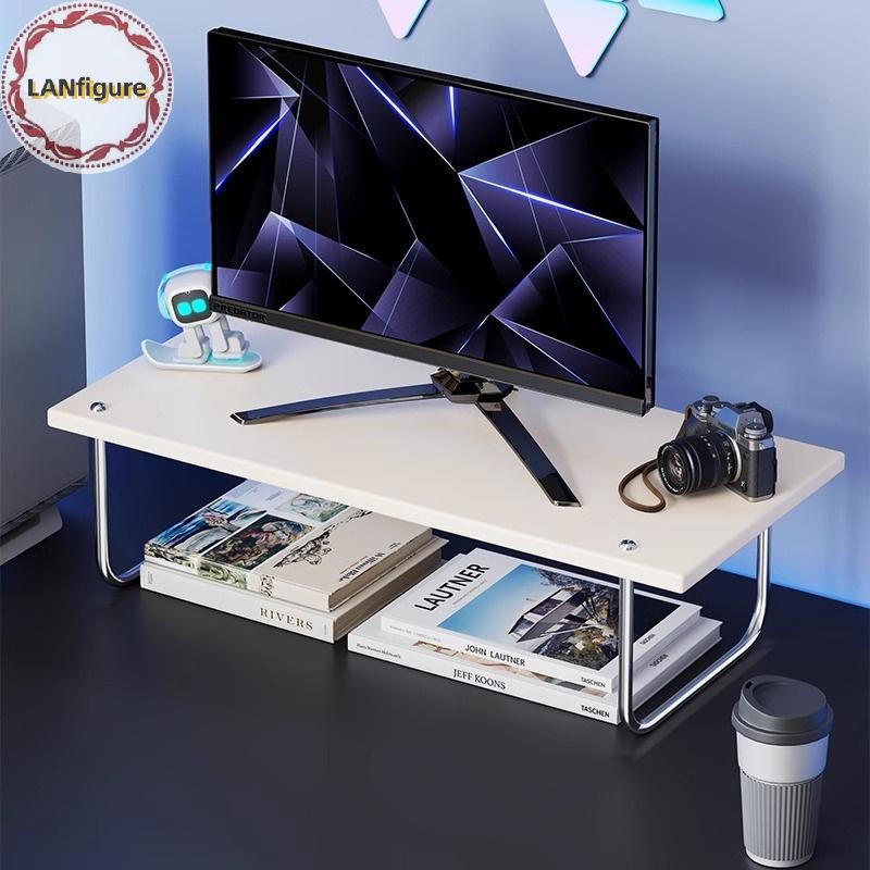 LANfigure Computer Monitor Wooden Rising Holder PC Screen Stand Riser ...