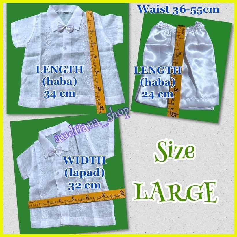 ♞Baptismal Barong Set Newborn Baptismal Clothes christening clothes