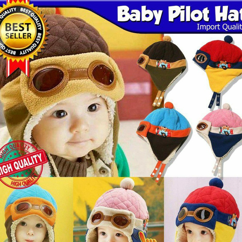 Pororo THE PILOT KOREAN BABY FASHION HAT Cute KOREAN BABY HAT BEANNIE