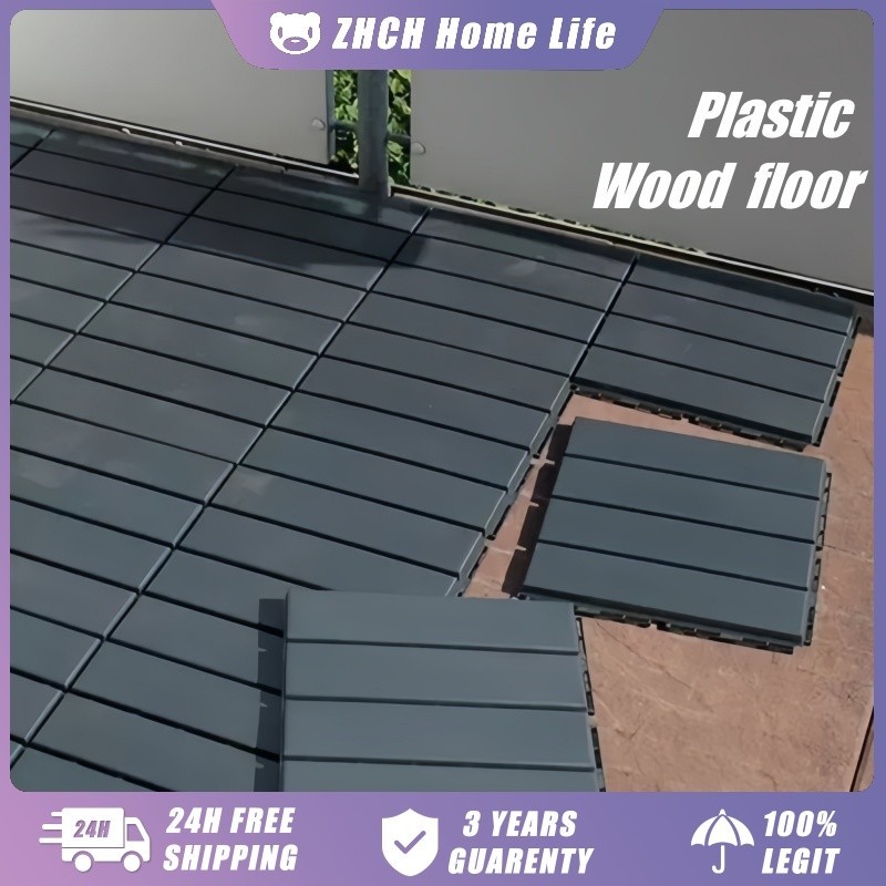 Outdoor Vinyl tile floor Wooden Deck tiles Mat Cushion Wood Partition ...
