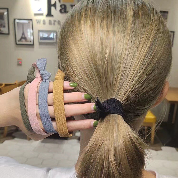 5pcs No Damage Knotted Mens Hair Ties - Ponytail Holders - Elastic Hair ...