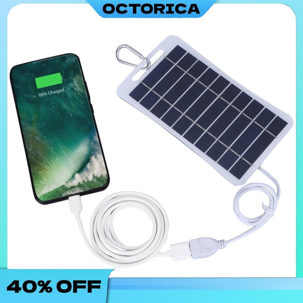 2W 5V Solar Cell Panel Waterproof Battery Charger for Camping Backpacking Hiking Shopee