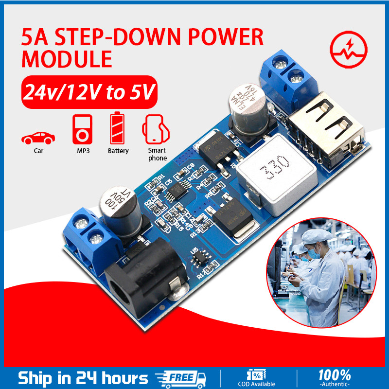 4V/12V to 5V USB Buck Converter LM2596S Step Down Modul DC-DC Voltage ...