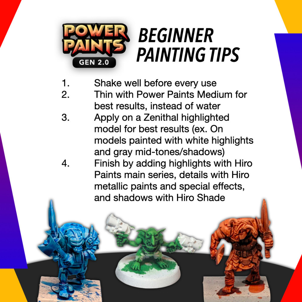 Power Paints Sets 8x30ml POWER PAINTS by Hiro (Alternative to Citadel