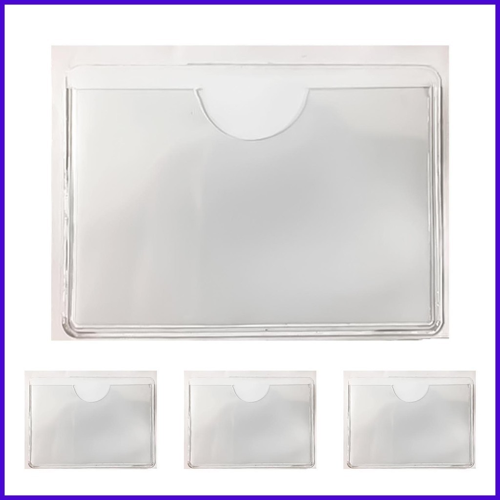 Index Card Pockets Self-Adhesive Label Holders Clear Card Sleeves ...