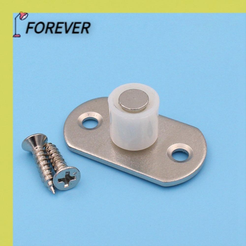 FOREVER 4Pcs Sliding Barn Door, Silver Steel Floor Guide, Door Sliding