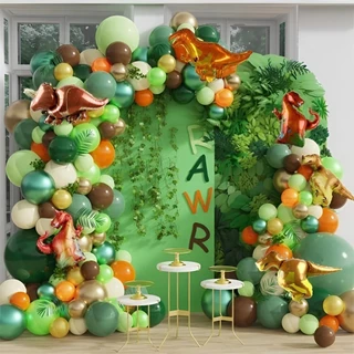 167pcs/set Tropical Jungle Themed Hawaiian Birthday Wedding Party Decor Balloon Arch Kit