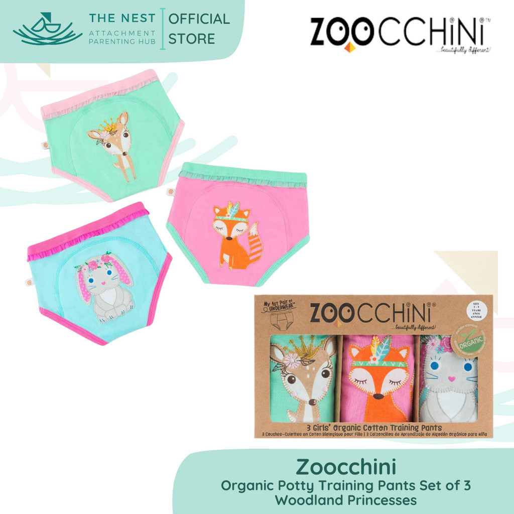 Zoocchini - Organic Potty Training Pants 3pk - Woodland Princess main image 1