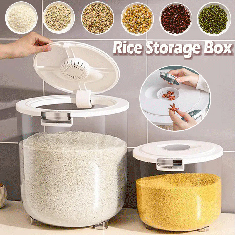 Rice Storage Box Moisture-proof Sealing Leakproof Food Grain Container ...