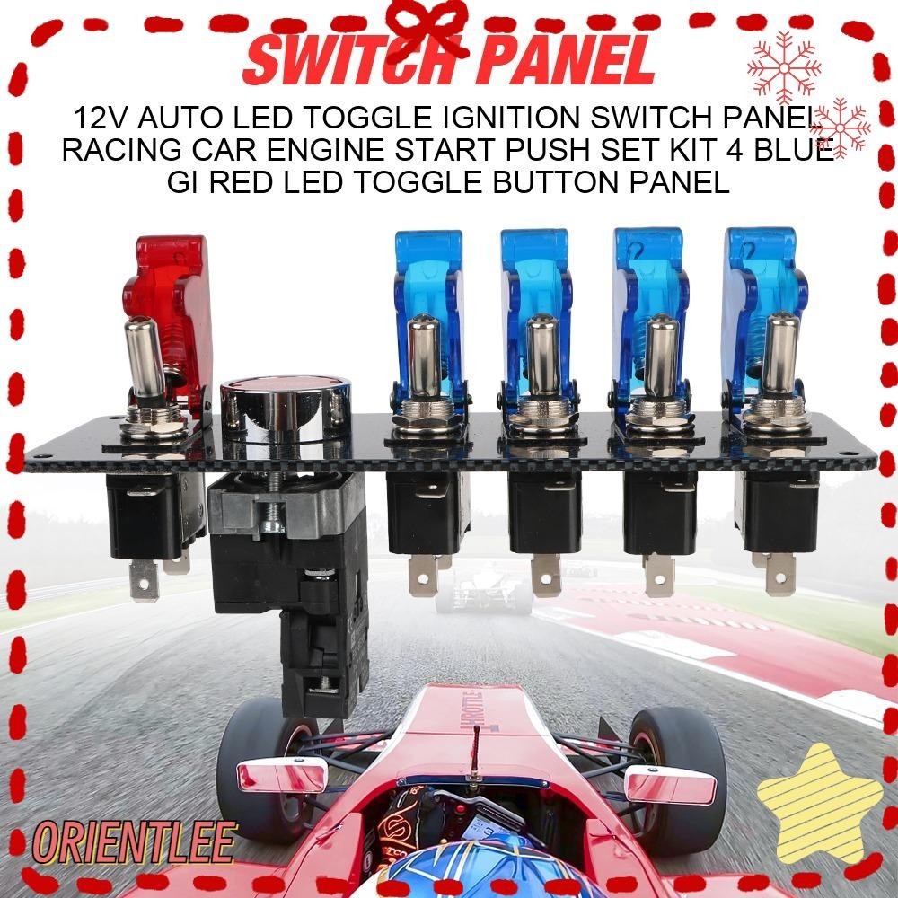 ORIENTLEE Racing Car Rocker Switch Panel, Ignitions Boost SPST Starter
