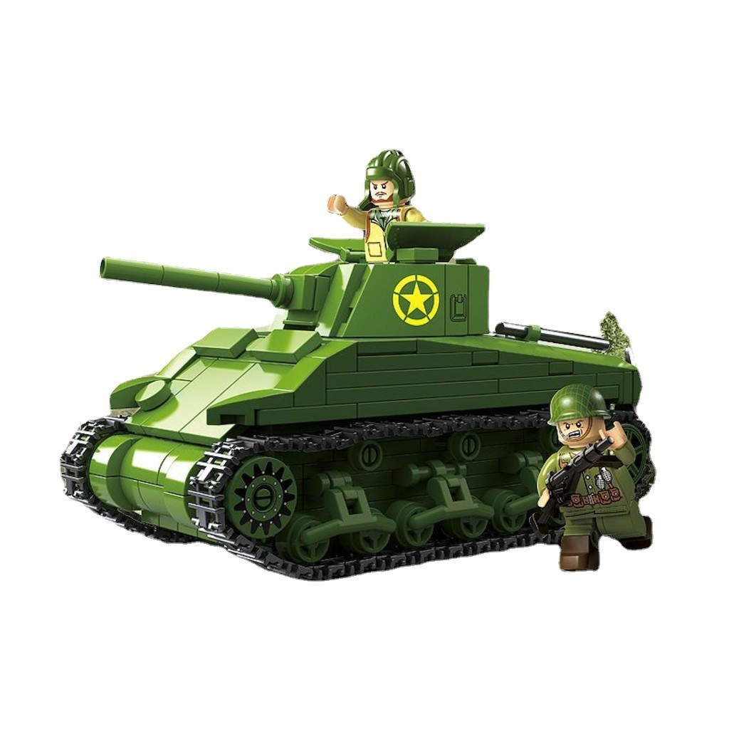 Mytopshop 480PCS MOC M4 Sherman Medium Tank Figure Model Educational ...